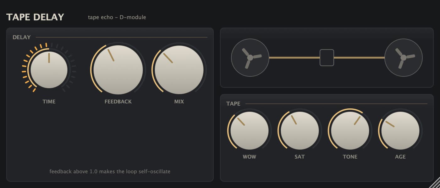 Окно TapeDelay